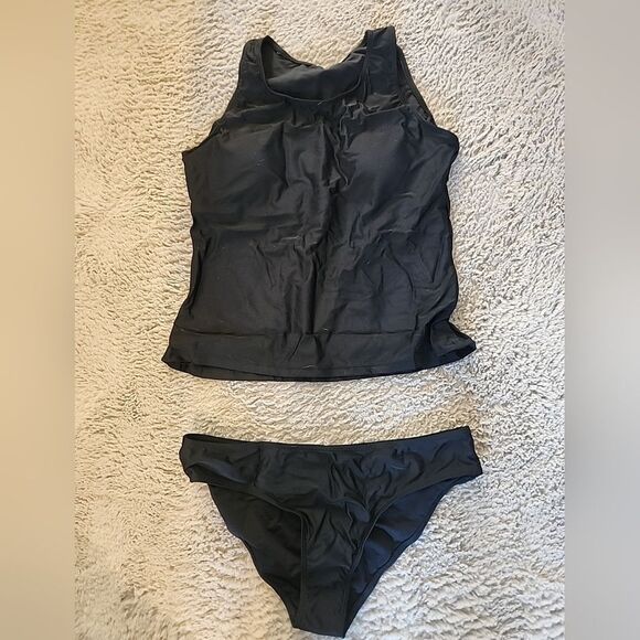 Meet Curve Swimsuit Blank Tankini L LARGE Two Piece Padded Bra new - Picture 1 of 5